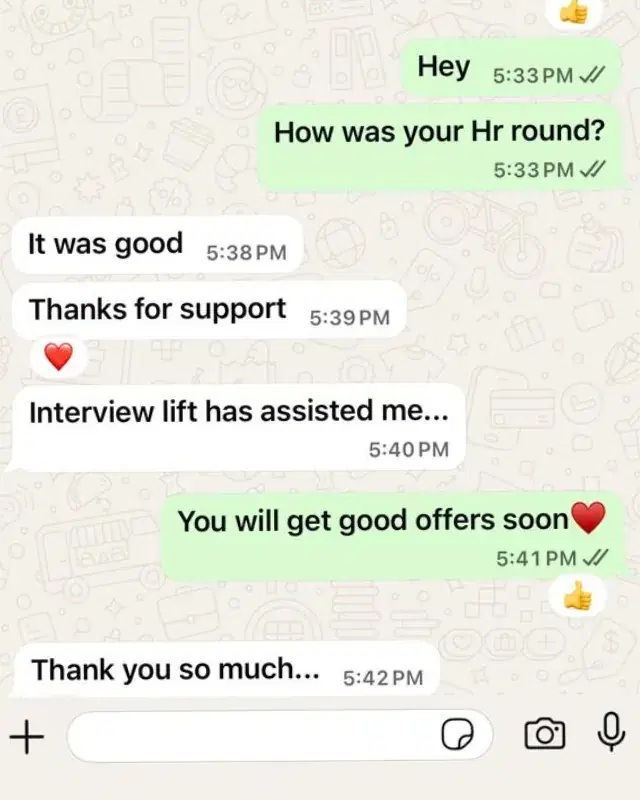 Success feedback after using Jarvis app and AI resume builder 7